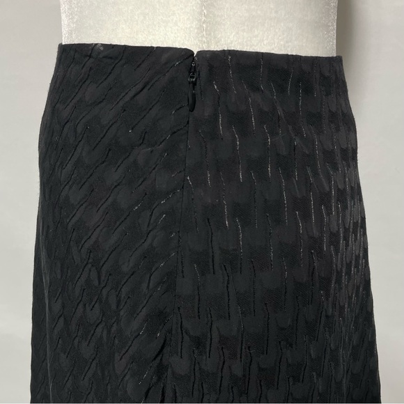 & Other Stories Houndstooth Textured Jacquard Flare Mini Skirt Black Size 4 - Picture 11 of 16